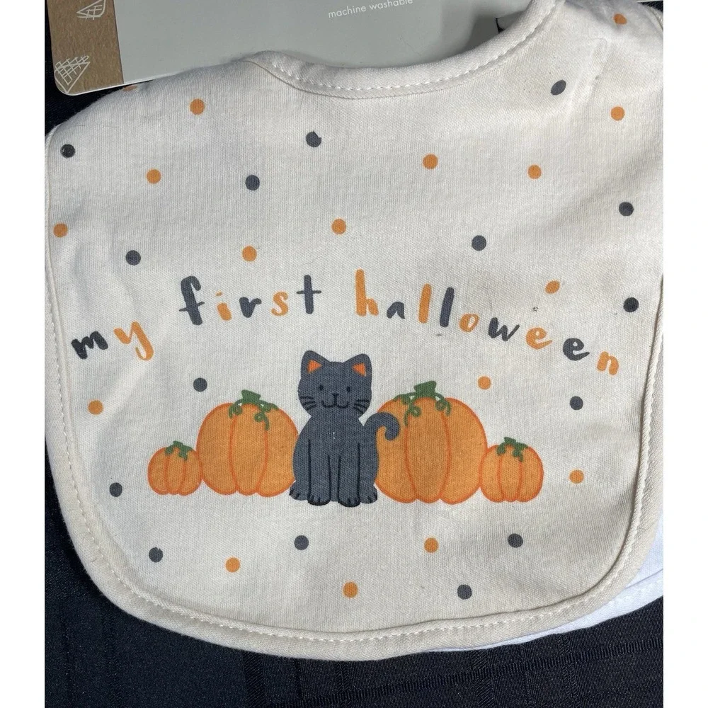 Baby bibs - First Halloween - Set of 2 - Kate & Milo - NWT